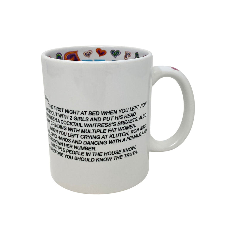 Jersey Shore "The Note" Be My Valentine Coffee Mug, Dear Sam Anonymous Letter Coffee Cup