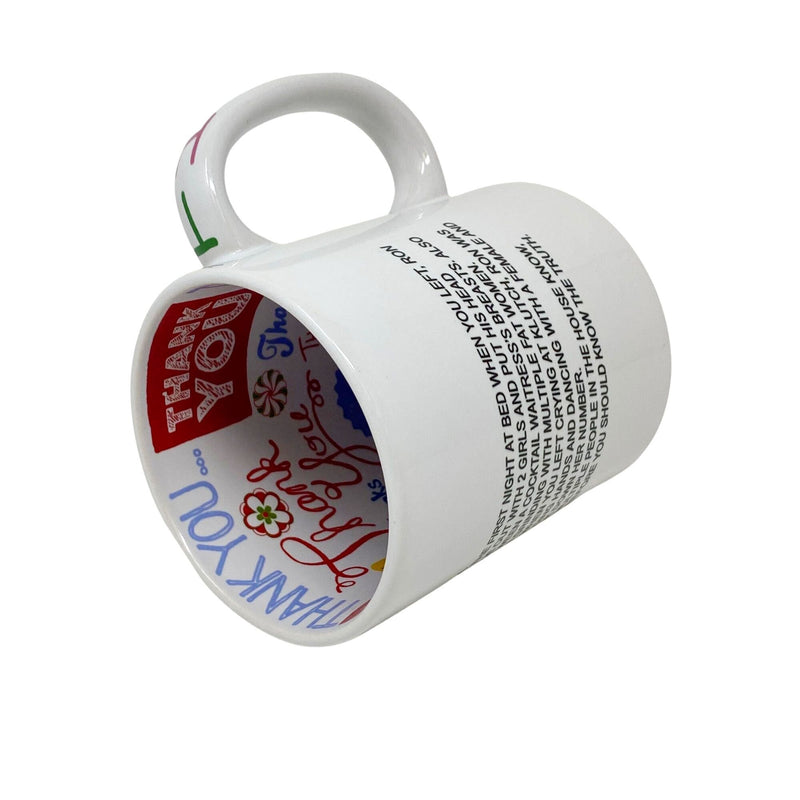 Jersey Shore "The Note" Thank You Coffee Mug, Dear Sam Anonymous Letter Coffee Cup