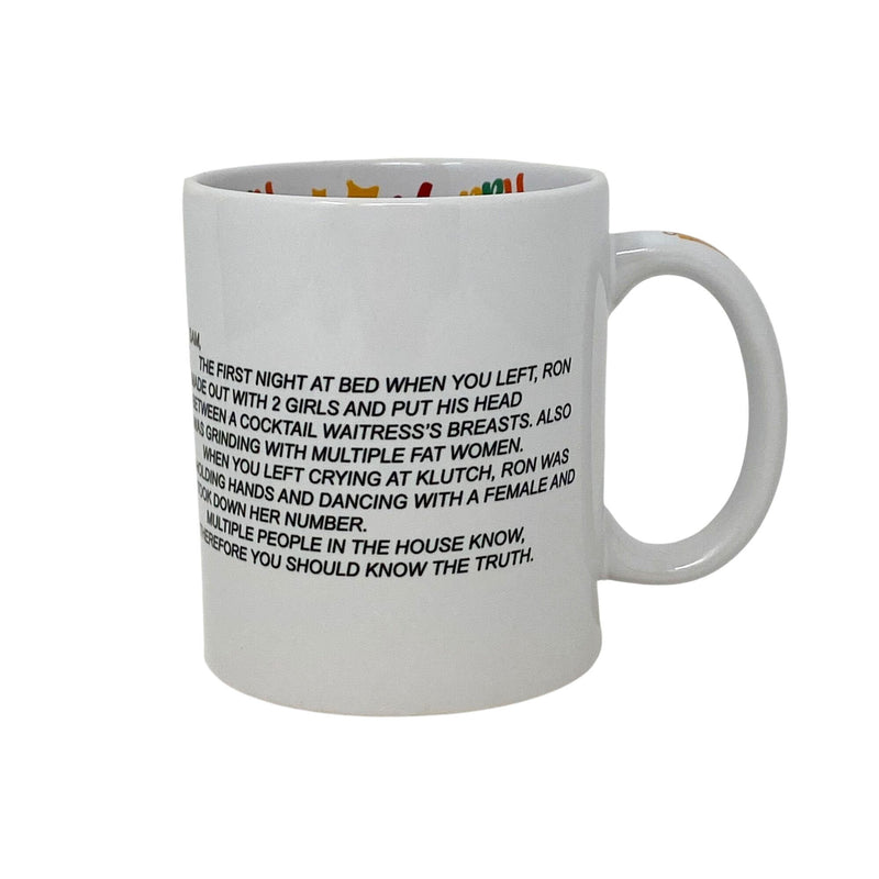 Jersey Shore "The Note" Merry Christmas Coffee Mug, Dear Sam Anonymous Letter Coffee Cup