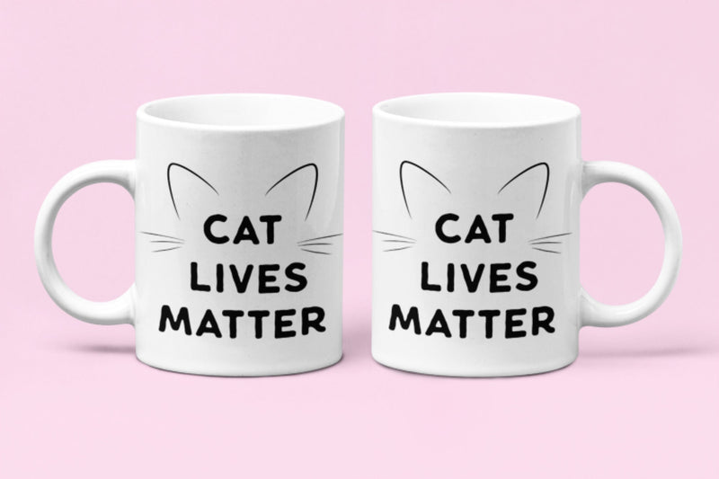 Cat Lives Matter Coffee Mug, Ceramic Cat Coffee Mug 11oz.