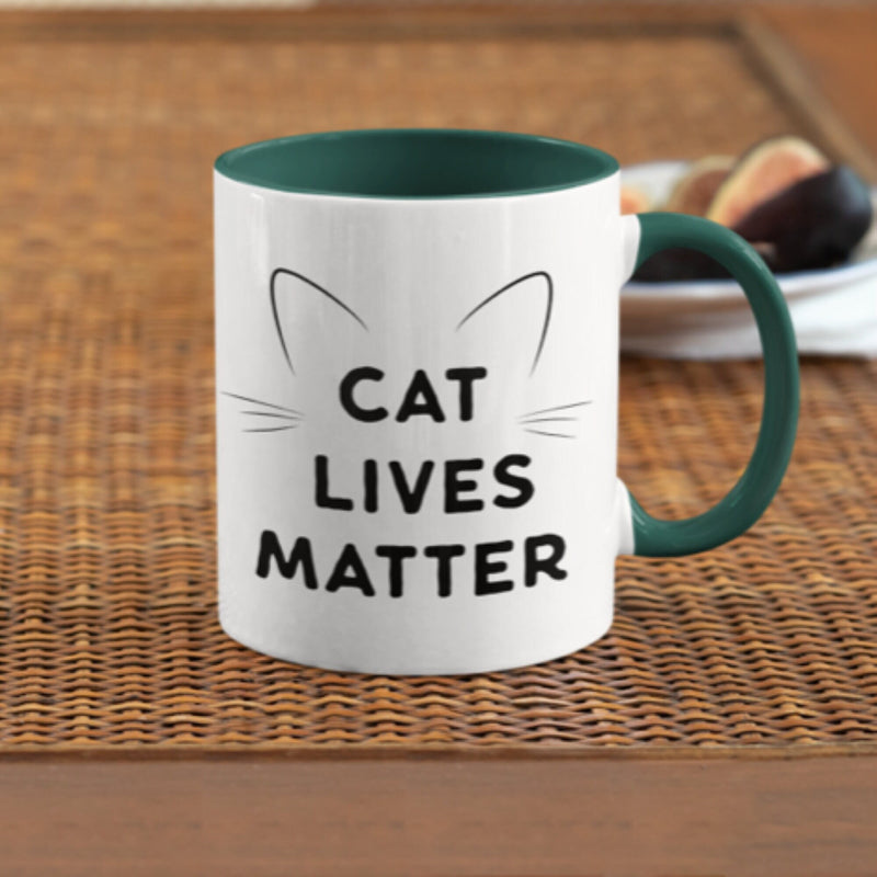 Cat Lives Matter Coffee Mug, Ceramic Cat Coffee Mug 11oz.