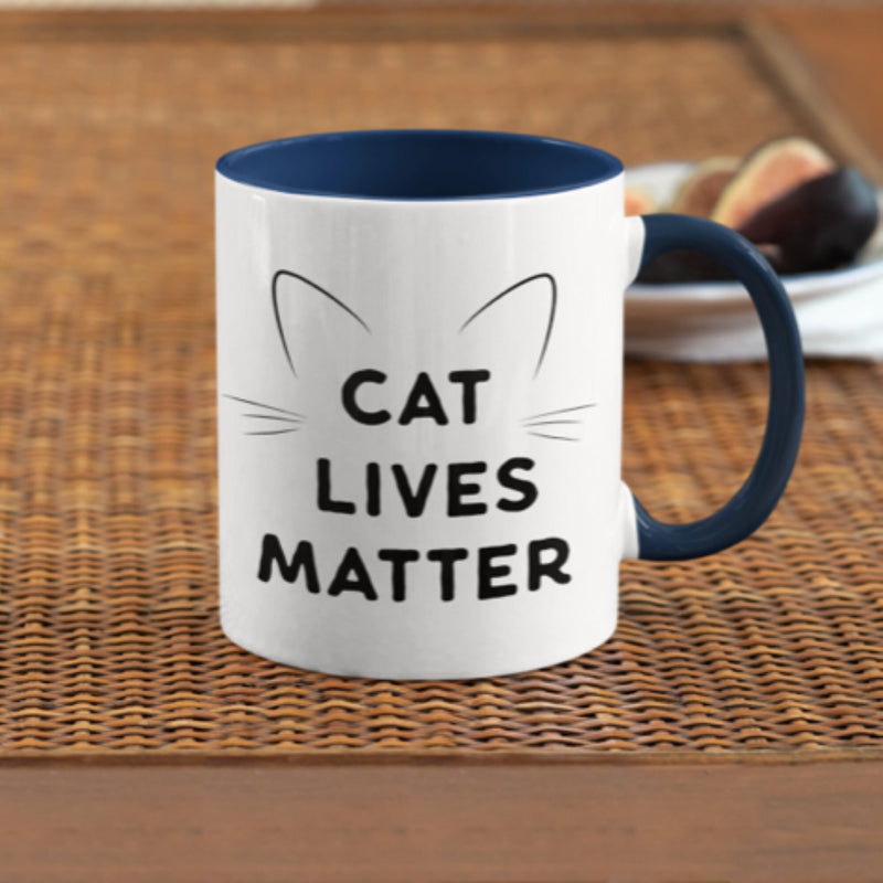 Cat Lives Matter Coffee Mug, Ceramic Cat Coffee Mug 11oz.