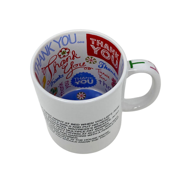 Jersey Shore "The Note" Thank You Coffee Mug, Dear Sam Anonymous Letter Coffee Cup