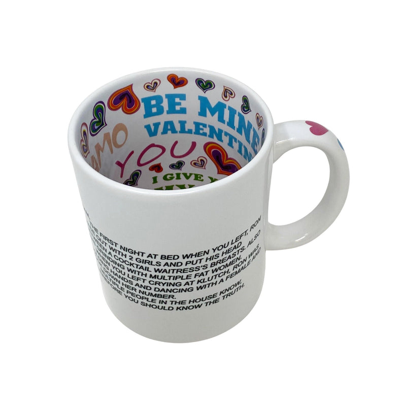 Jersey Shore "The Note" Be My Valentine Coffee Mug, Dear Sam Anonymous Letter Coffee Cup