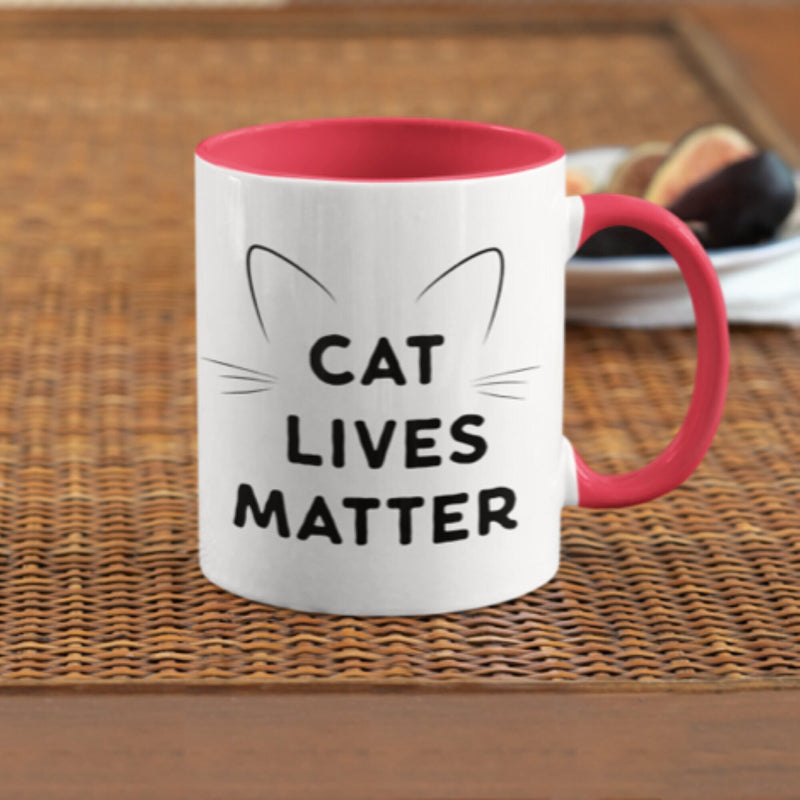 Cat Lives Matter Coffee Mug, Ceramic Cat Coffee Mug 11oz.