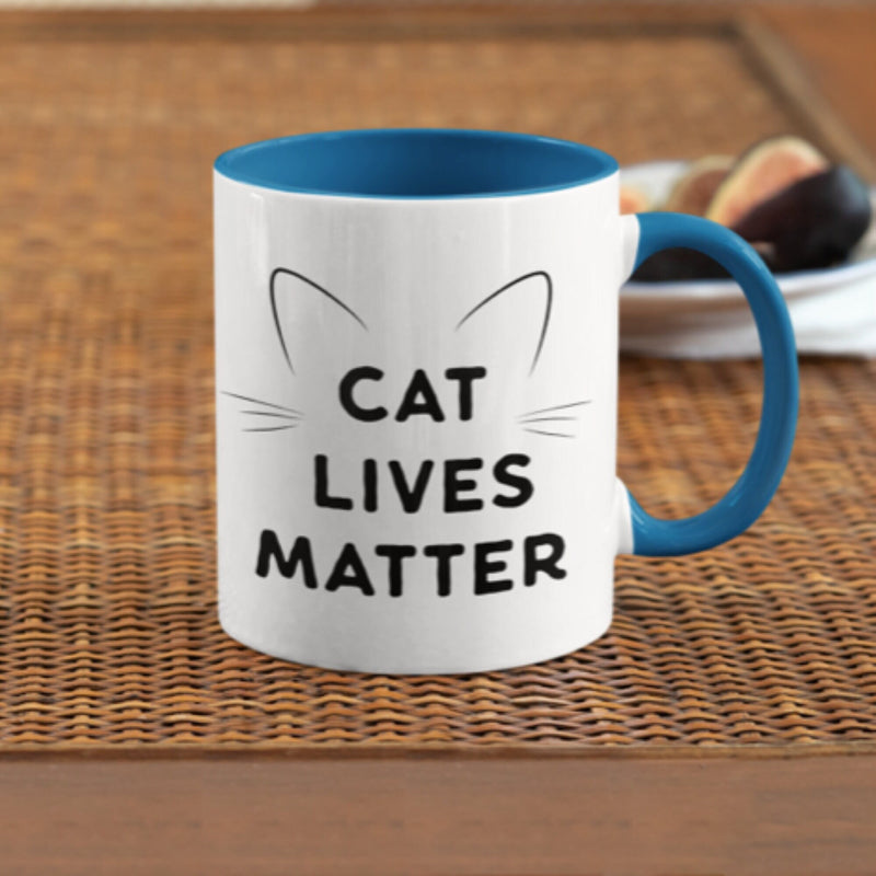 Cat Lives Matter Coffee Mug, Ceramic Cat Coffee Mug 11oz.