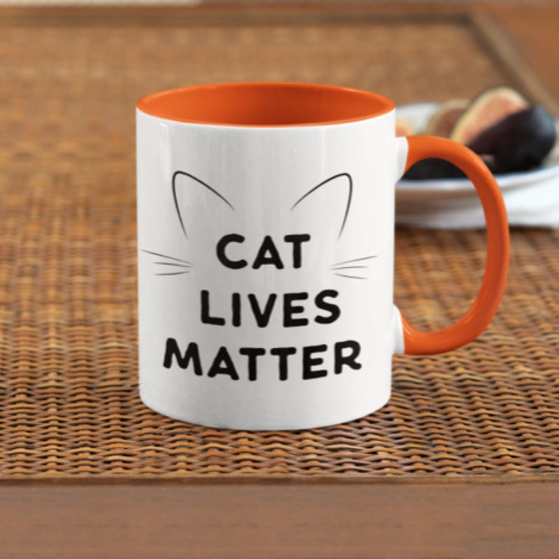 Cat Lives Matter Coffee Mug, Ceramic Cat Coffee Mug 11oz.