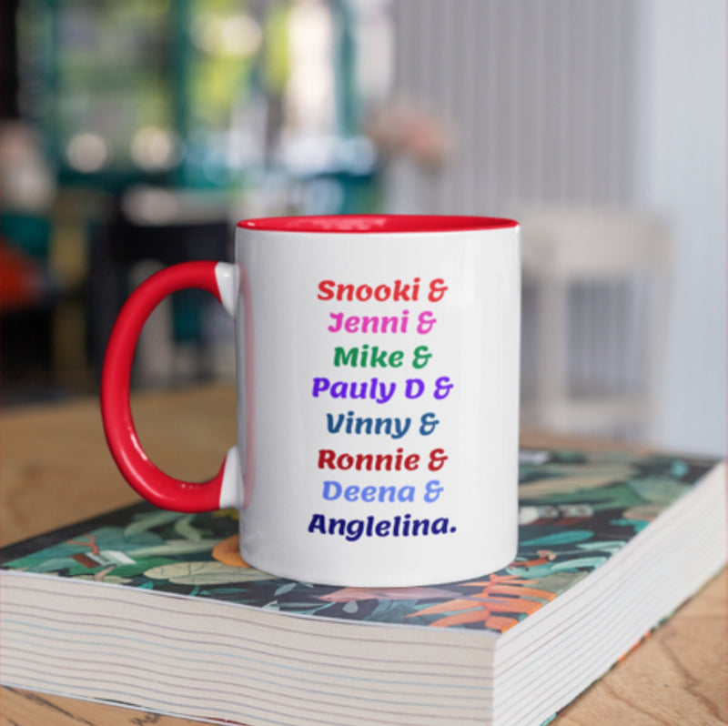 Jersey Shore Note Mug color red perfect for morning coffee