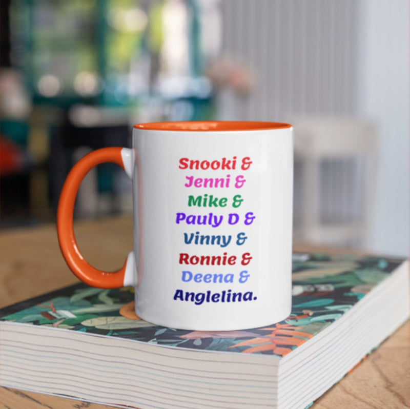 Jersey Shore Note Mug color orange perfect for morning coffee